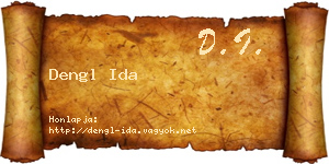Dengl Ida névjegykártya