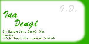 ida dengl business card